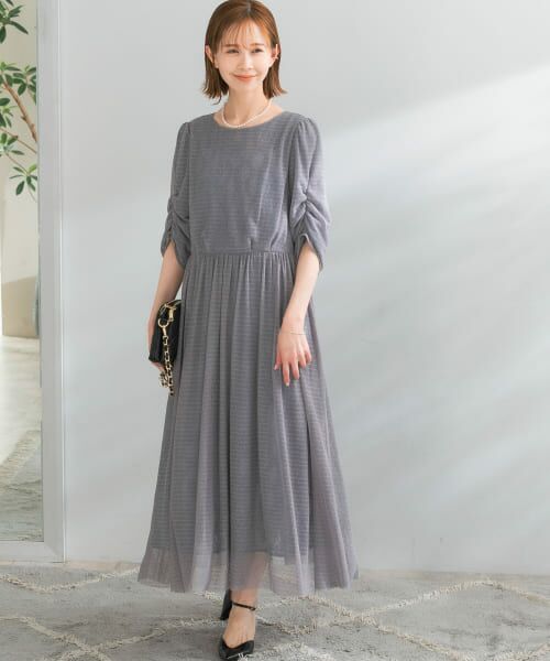 ＊＊URBAN RESEARCH ROSSO / アーバンリサーチ ロッソ ドレス | オーバーレースドレス（sax）