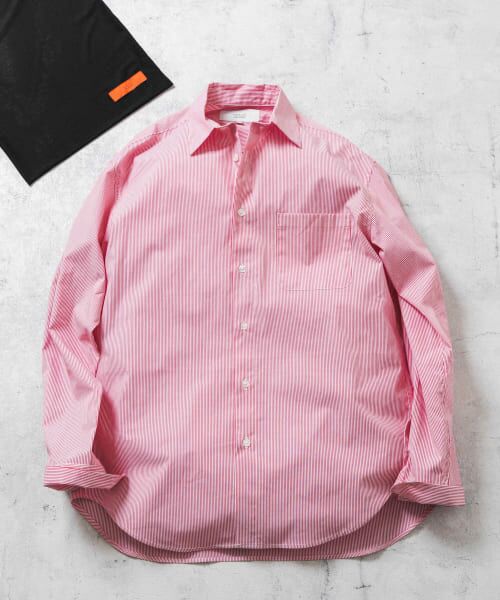 ＊＊URBAN RESEARCH ROSSO / アーバンリサーチ ロッソ シャツ・ブラウス | 『XXLサイズあり』ハイパフォーマンスブロードレギュラーシャツ（RED STRIPE）