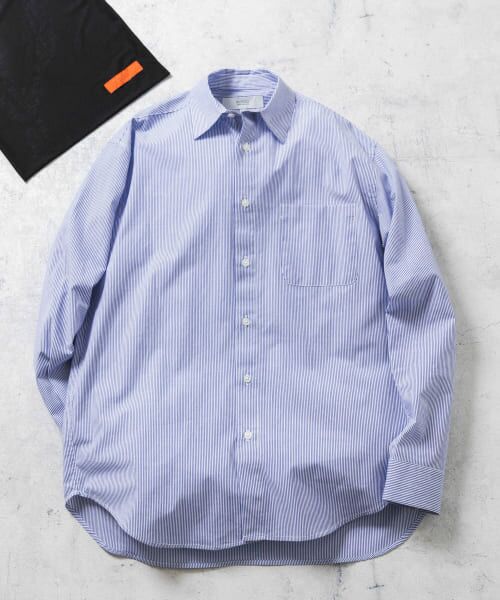 ＊＊URBAN RESEARCH ROSSO / アーバンリサーチ ロッソ シャツ・ブラウス | 『XXLサイズあり』ハイパフォーマンスブロードレギュラーシャツ（BLU STRIPE）