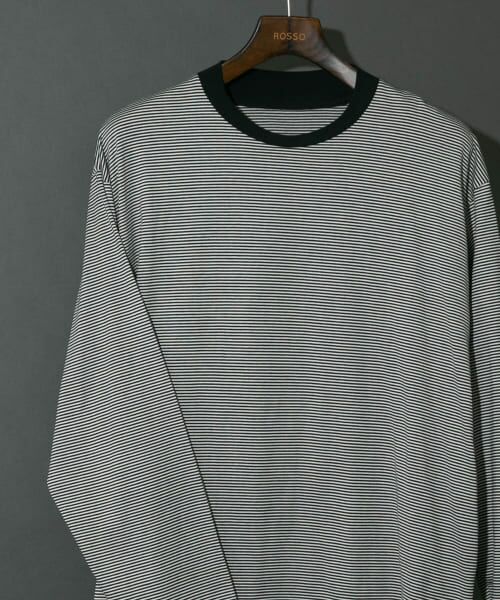 ＊＊URBAN RESEARCH ROSSO / アーバンリサーチ ロッソ Tシャツ | 『XLサイズあり』JAPAN FABRICロングスリーブクルーTシャツ（BLACKxOFF）
