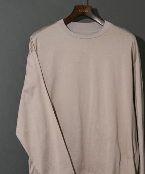 ＊＊URBAN RESEARCH ROSSO / アーバンリサーチ ロッソ Tシャツ | 『XLサイズあり』JAPAN FABRICロングスリーブクルーTシャツ（GREIGE）