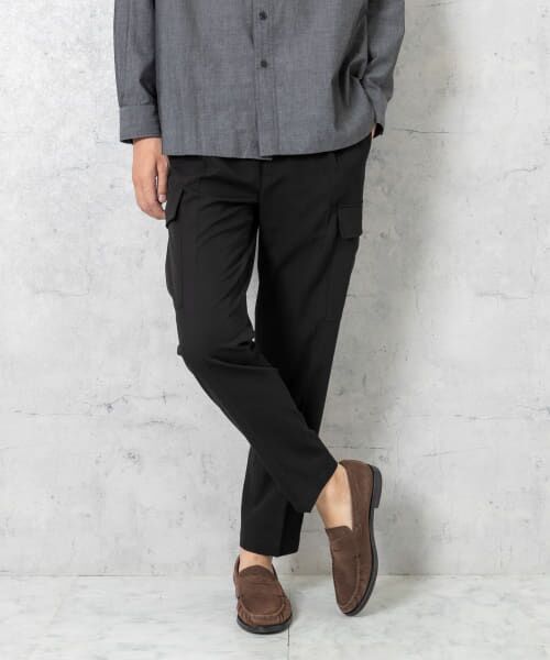＊＊URBAN RESEARCH ROSSO / アーバンリサーチ ロッソ ショート・ハーフ・半端丈パンツ | 『XLサイズあり』ハイパフォーマンスアーバンスリムカーゴパンツ（BLACK）