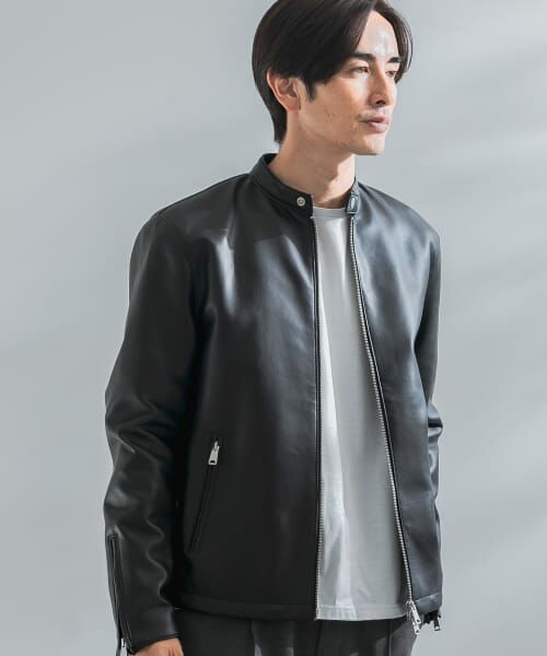 セール】 『XLサイズあり』フェイクレザーシングルライダース