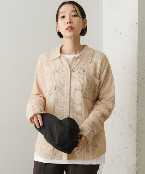【i19】【URBAN RESEARCH】バーガンディ リブニット 【F】 美品 バイカラーコンパクトニット(FREE RED×OFF): トップス｜URBAN