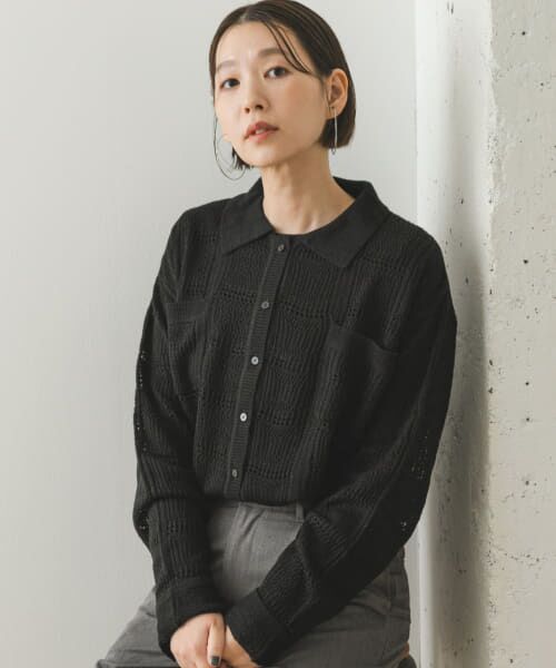 【i19】【URBAN RESEARCH】バーガンディ リブニット 【F】 美品 Vネックフォルムニット(one RED): トップス｜URBAN RESEARCH公式