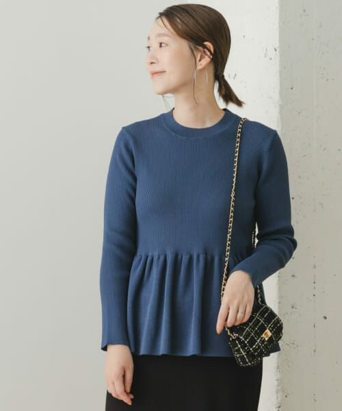 セール】 F by ROSSO ウォッシャブルペプラムニット （ニット