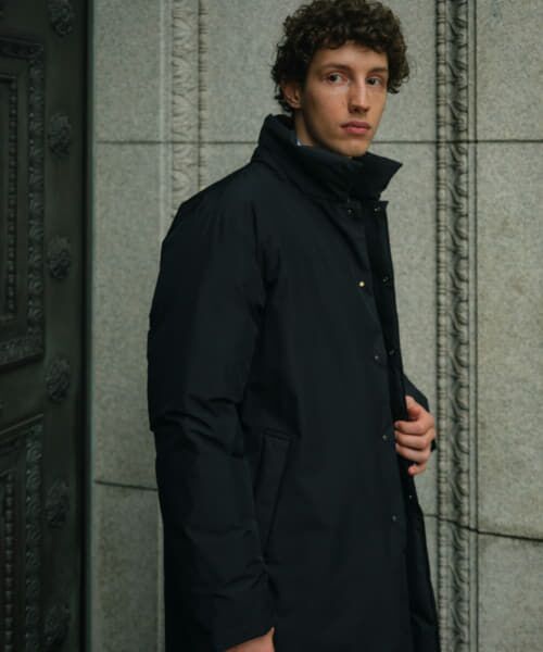 ＊＊URBAN RESEARCH ROSSO / アーバンリサーチ ロッソ ダウンジャケット・ベスト | 『別注』+phenix WINDSTOPPER by GORE-TEX LABSスタンドダウンコート（BLACK）