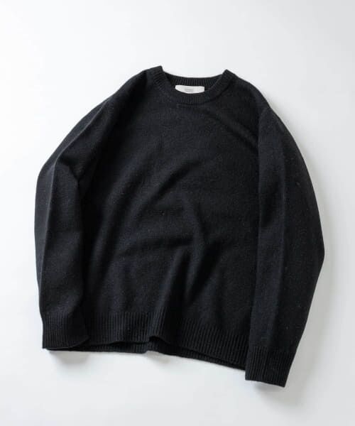 ＊＊URBAN RESEARCH ROSSO / アーバンリサーチ ロッソ ニット・セーター | 『XLサイズあり』シェットランドウールクルーネックニット（BLACK）