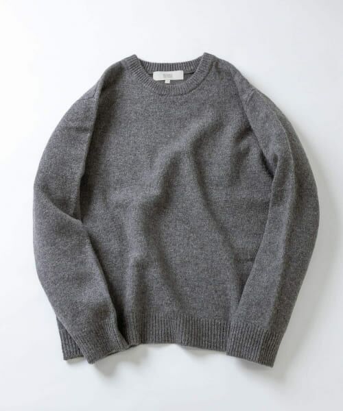 ＊＊URBAN RESEARCH ROSSO / アーバンリサーチ ロッソ ニット・セーター | 『XLサイズあり』シェットランドウールクルーネックニット（GRAY）