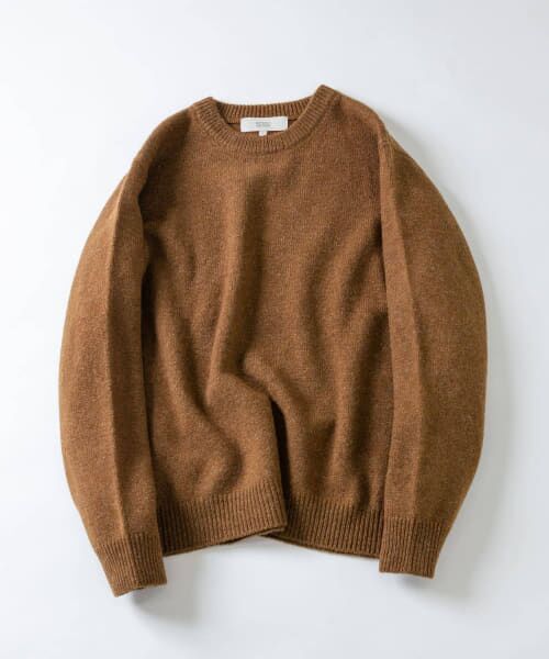 ＊＊URBAN RESEARCH ROSSO / アーバンリサーチ ロッソ ニット・セーター | 『XLサイズあり』シェットランドウールクルーネックニット（BROWN）