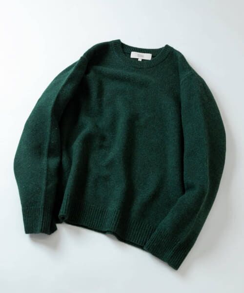 ＊＊URBAN RESEARCH ROSSO / アーバンリサーチ ロッソ ニット・セーター | 『XLサイズあり』シェットランドウールクルーネックニット（GREEN）