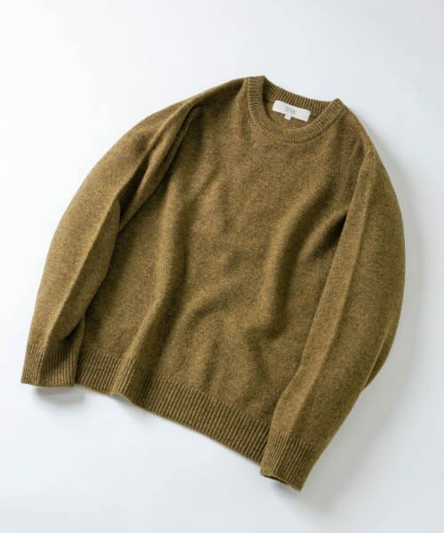 ＊＊URBAN RESEARCH ROSSO / アーバンリサーチ ロッソ ニット・セーター | 『XLサイズあり』シェットランドウールクルーネックニット（KHAKI）