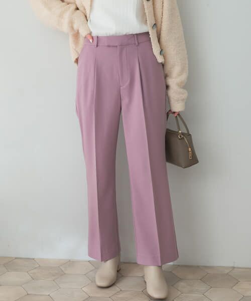 ＊＊URBAN RESEARCH ROSSO / アーバンリサーチ ロッソ その他パンツ | ストレートセミフレアウールパンツ（PINK）