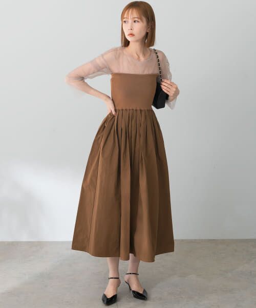 ＊＊URBAN RESEARCH ROSSO / アーバンリサーチ ロッソ ドレス | 2WAYタフタドレス（gold）