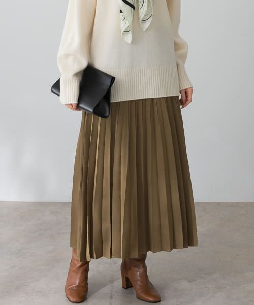 ＊＊URBAN RESEARCH ROSSO / アーバンリサーチ ロッソ スカート | サテンプリーツスカート（gold）
