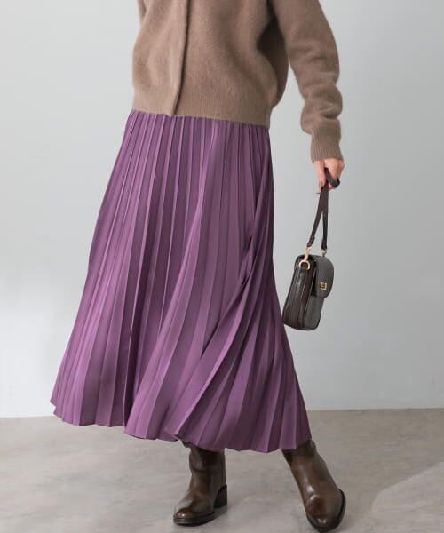 ＊＊URBAN RESEARCH ROSSO / アーバンリサーチ ロッソ スカート | サテンプリーツスカート（pink）