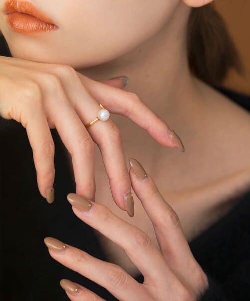 ＊＊URBAN RESEARCH ROSSO / アーバンリサーチ ロッソ リング | Favorible　Flowing Pearl Ring（GOLD）