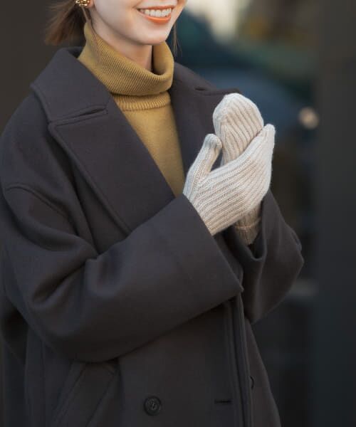 ＊＊URBAN RESEARCH ROSSO / アーバンリサーチ ロッソ 手袋 | William Brunton Hand Knits　3PLY Open Thumb Mittens（OATMEAL）