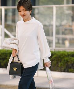 F by ROSSO　サイドパールハイネックブラウス