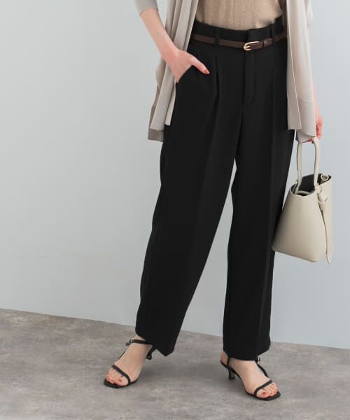 ＊＊URBAN RESEARCH ROSSO / アーバンリサーチ ロッソ その他パンツ | ウォッシャブルセンタープレスパンツ（BLACK）