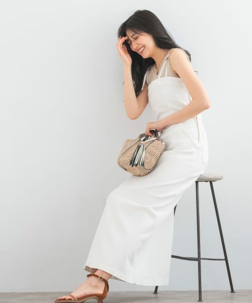 ＊＊URBAN RESEARCH ROSSO / アーバンリサーチ ロッソ ワンピース | 『別注』Lee×ROSSO　BELTED CAMISOLE DRESS（WHITE）