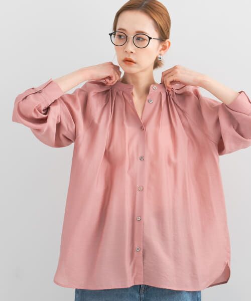 セール】 ランダムタックセミシアーブラウス （シャツ・ブラウス