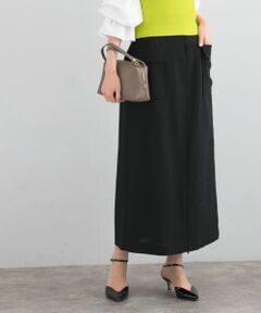 リネンライクポケットストレートスカート