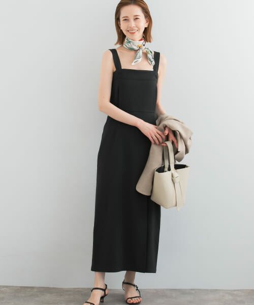 **URBAN RESEARCH ROSSO / アーバンリサーチ ロッソ ワンピース | 2WAYストレートベアワンピース(BLACK)