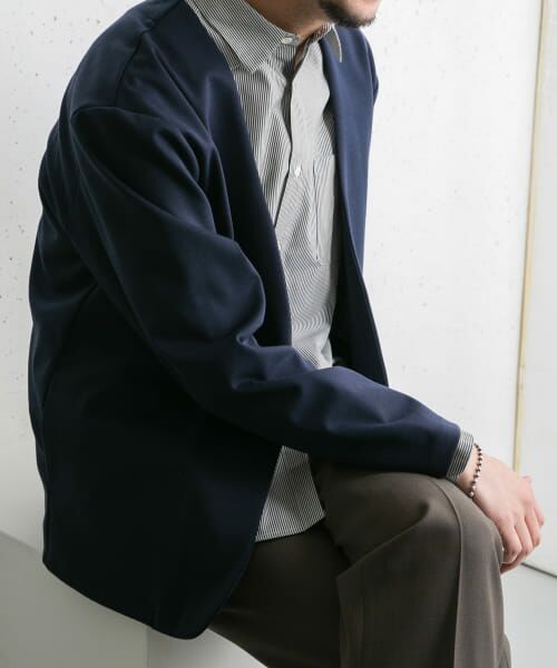 ＊＊URBAN RESEARCH ROSSO / アーバンリサーチ ロッソ カーディガン・ボレロ | 『WEB限定』『セットアップ対応』ポンチトッパーカーディガン（NAVY）