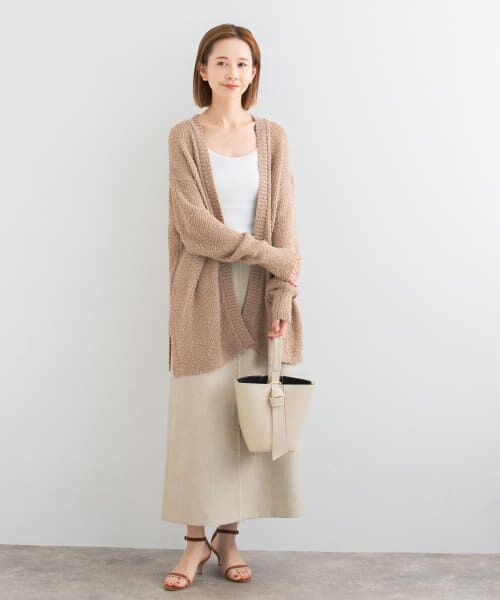 セール】 透かし編みミドルカーディガン （カーディガン・ボレロ