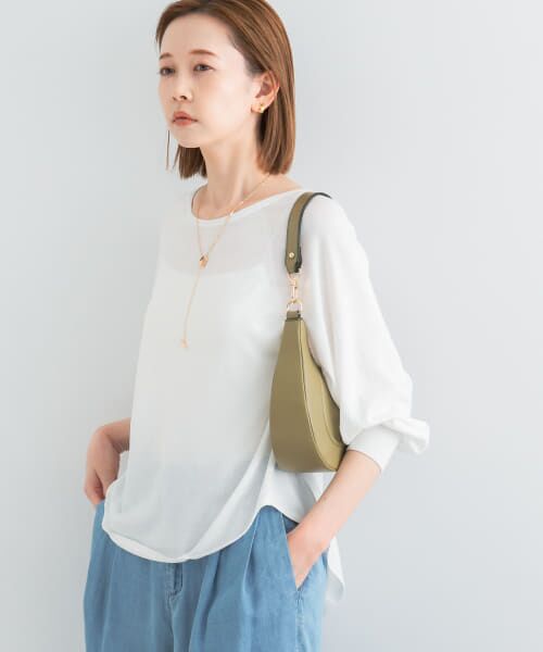 ＊＊URBAN RESEARCH ROSSO / アーバンリサーチ ロッソ ニット・セーター | ウォッシャブルシルク混ドルマンニット（OFF WHITE）