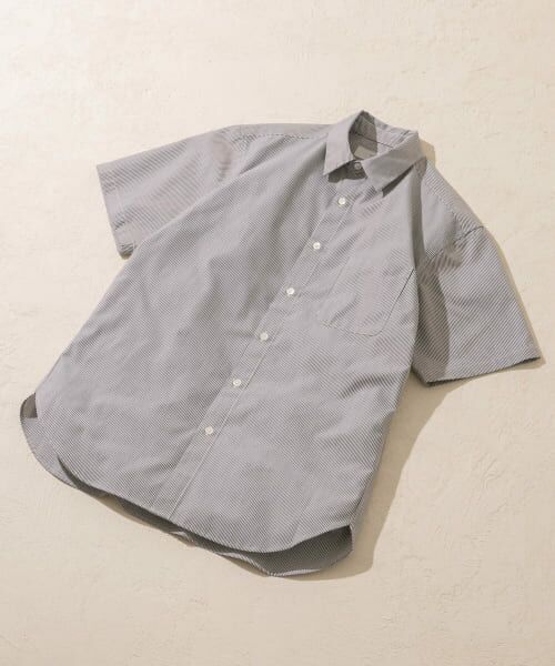 ＊＊URBAN RESEARCH ROSSO / アーバンリサーチ ロッソ シャツ・ブラウス | 『防シワ』『防臭』『XLサイズあり』ハイパフォーマンスブロード半袖シャツ（BLK STRIPE）