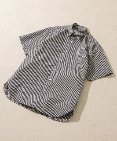 ＊＊URBAN RESEARCH ROSSO / アーバンリサーチ ロッソ シャツ・ブラウス | 『防シワ』『防臭』『XLサイズあり』ハイパフォーマンスブロード半袖シャツ（BLK CHECK）