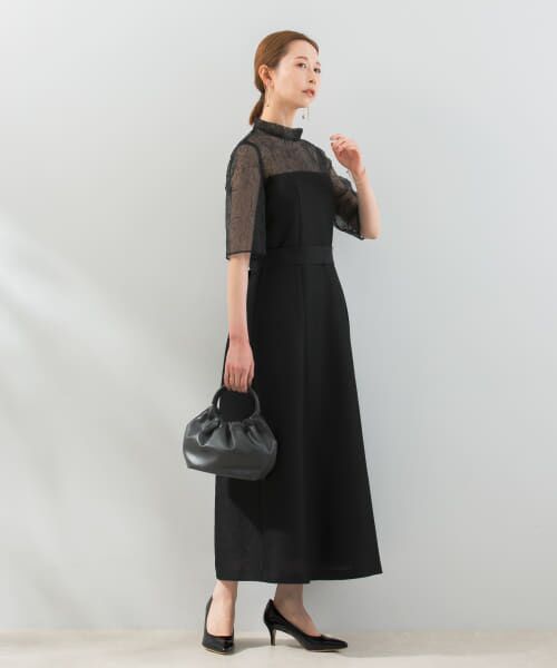 ＊＊URBAN RESEARCH ROSSO / アーバンリサーチ ロッソ ドレス | kaene　ラメジャガードコンビドレス（BK）