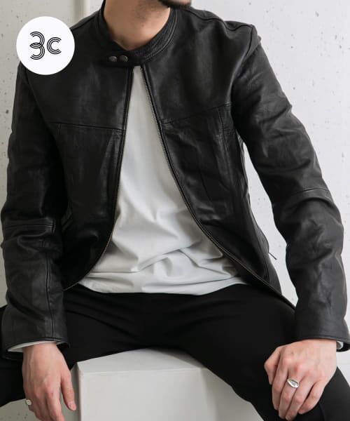 リサイクルレザー使用レザーブルゾン   デッドストック☆昭和レトロな革ジャン リアルレザージャケット 当時物