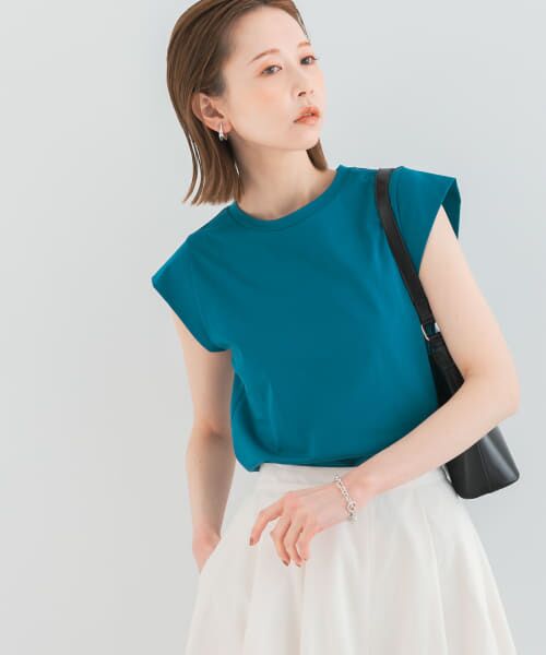 ＊＊URBAN RESEARCH ROSSO / アーバンリサーチ ロッソ Tシャツ | クールタッチスーピマコットンフレンチTシャツ（BLUE）