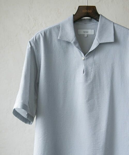 ＊＊URBAN RESEARCH ROSSO / アーバンリサーチ ロッソ シャツ・ブラウス | 『セットアップ対応』ウォッシャブルシアサッカープルオーバー（STRIPE）