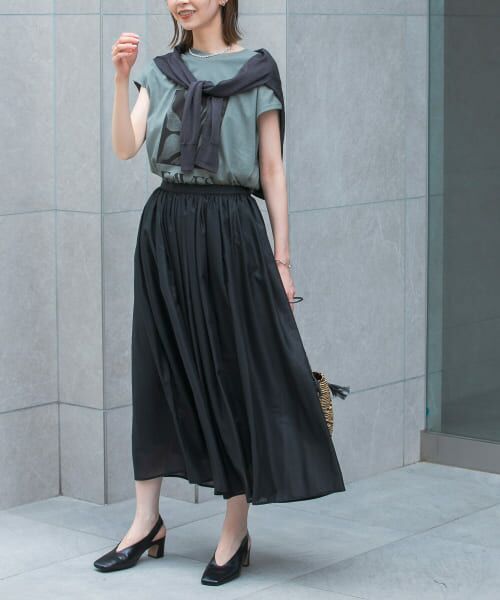 ＊＊URBAN RESEARCH ROSSO / アーバンリサーチ ロッソ スカート | チンツギャザーフレアスカート（black）