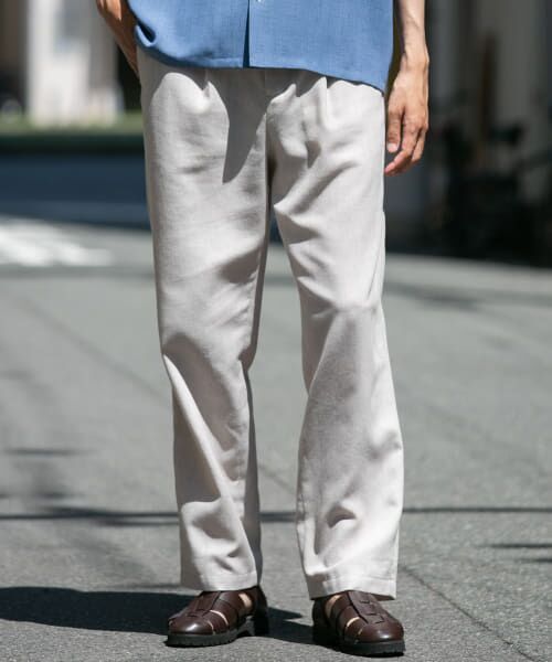 ＊＊URBAN RESEARCH ROSSO / アーバンリサーチ ロッソ その他パンツ | コットンリネンリラックストラウザー（BEIGE）
