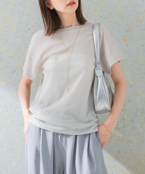 ＊＊URBAN RESEARCH ROSSO / アーバンリサーチ ロッソ Tシャツ | シアーフライスTシャツ（L.GREIGE）