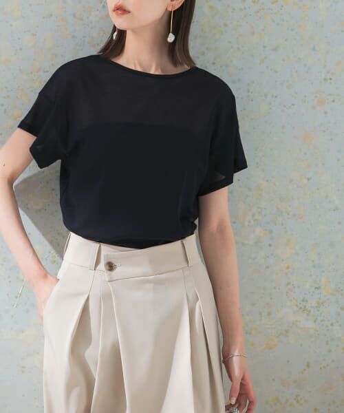 ＊＊URBAN RESEARCH ROSSO / アーバンリサーチ ロッソ Tシャツ | シアーフライスTシャツ（D.NAVY）