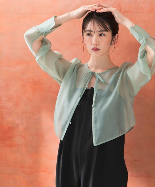 ＊＊URBAN RESEARCH ROSSO / アーバンリサーチ ロッソ シャツ・ブラウス | シアーショートブラウス（mint）