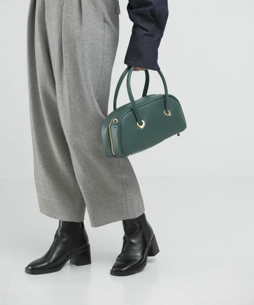 ＊＊URBAN RESEARCH ROSSO / アーバンリサーチ ロッソ ボストンバッグ | LE VERNIS　Eyelet wide boston（オリーブ）