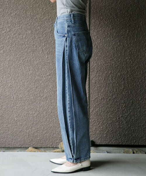 【YENN】SIDE PLEATED DENIM PT YENN SIDE PLEATED DENIM PT