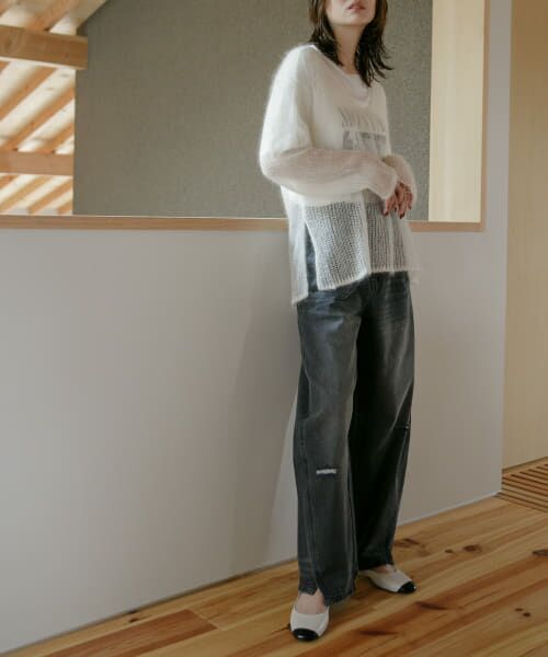 ＊＊URBAN RESEARCH ROSSO / アーバンリサーチ ロッソ デニムパンツ | YENN　CURVED SEAM DENIM PANTS（GRAY）