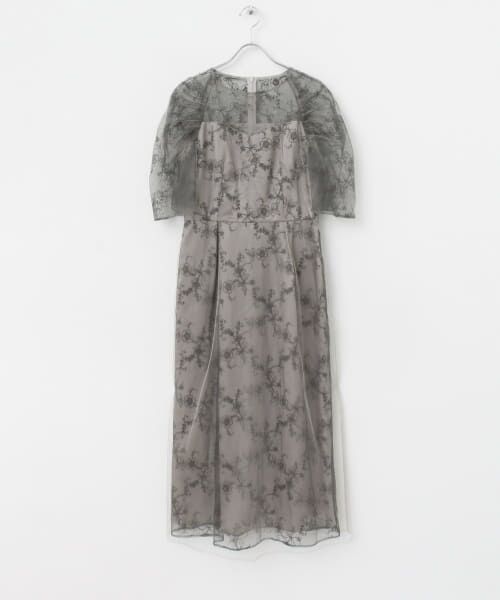 ＊＊URBAN RESEARCH ROSSO / アーバンリサーチ ロッソ ドレス | kaene　ボリュームスリーブレースドレス（darkgray）