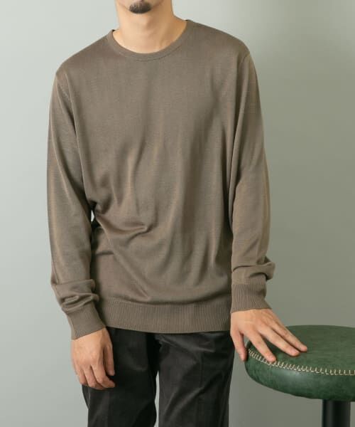 ＊＊URBAN RESEARCH ROSSO / アーバンリサーチ ロッソ ニット・セーター | 『一部WEB限定カラー』『XLサイズあり』『UR TECH』ハイゲージクルーネックニット（BEIGE）