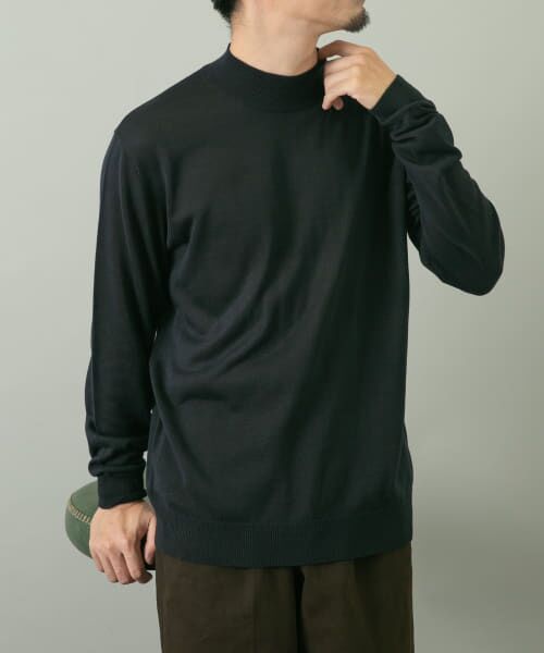 ＊＊URBAN RESEARCH ROSSO / アーバンリサーチ ロッソ ニット・セーター | 『一部WEB限定カラー』『XLサイズあり』『UR TECH』ハイゲージハイネックニット（NAVY）