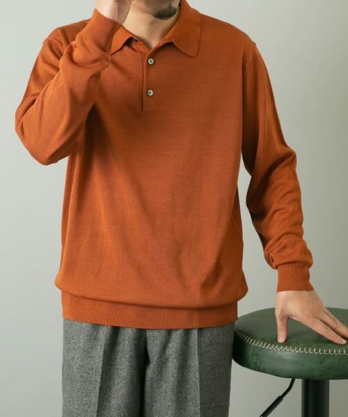 ＊＊URBAN RESEARCH ROSSO / アーバンリサーチ ロッソ ポロシャツ | 『一部WEB限定カラー』『XLサイズあり』『UR TECH』ハイゲージニットポロシャツ（L.BROWN）