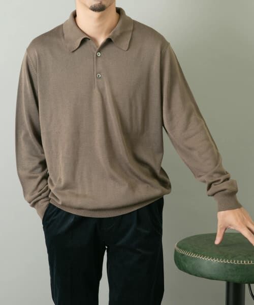 ＊＊URBAN RESEARCH ROSSO / アーバンリサーチ ロッソ ポロシャツ | 『一部WEB限定カラー』『XLサイズあり』『UR TECH』ハイゲージニットポロシャツ（BEIGE）